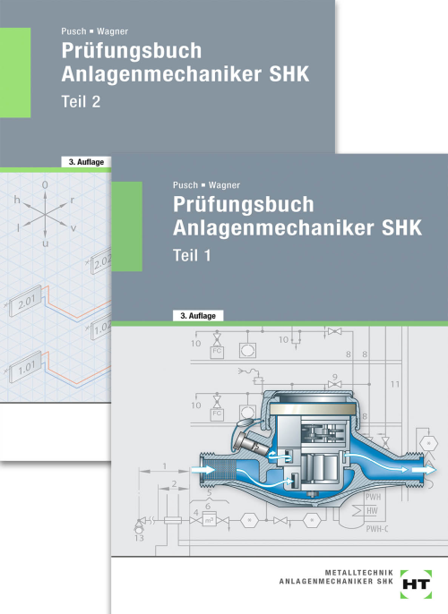 Prüfungsbuch Anlagenmechaniker SHK / Paket (bestehend aus Teil 1 und Teil 2) Prüfungsbuch Anlagenmechaniker SHK / Paket (bestehend aus Teil 1 und Teil 2)