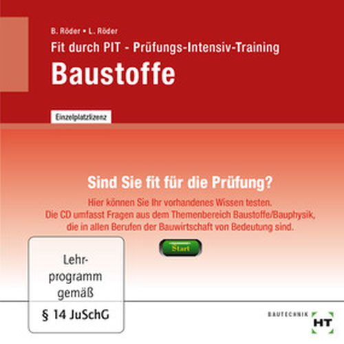 Fit durch PIT - Prüfungs-Intensiv-Training Baustoffe, CD/DVD Fit durch PIT - Prüfungs-Intensiv-Training Baustoffe, CD/DVD