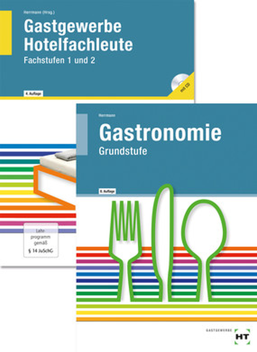Gastronomie Grundstufe + Gastgewerbe Hotelfachleute, Fachstufen 1 und 2, Lehrbuch / Paket
