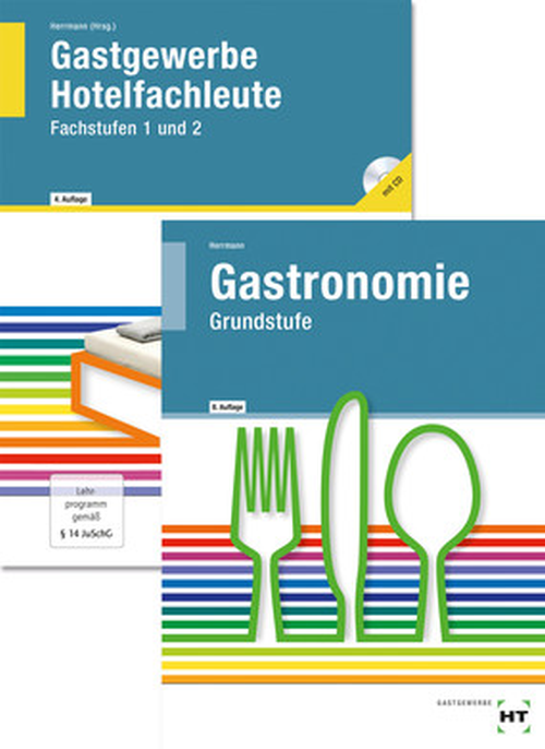Gastronomie Grundstufe + Gastgewerbe Hotelfachleute, Fachstufen 1 und 2, Lehrbuch / Paket Gastronomie Grundstufe + Gastgewerbe Hotelfachleute, Fachstufen 1 und 2, Lehrbuch / Paket