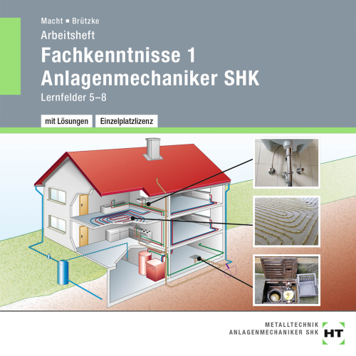 Fachkenntnisse 1 Anlagenmechaniker SHK, Lernfelder 5 - 8 / Arbeitsheft mit eingedruckten Lösungen auf CD-ROM