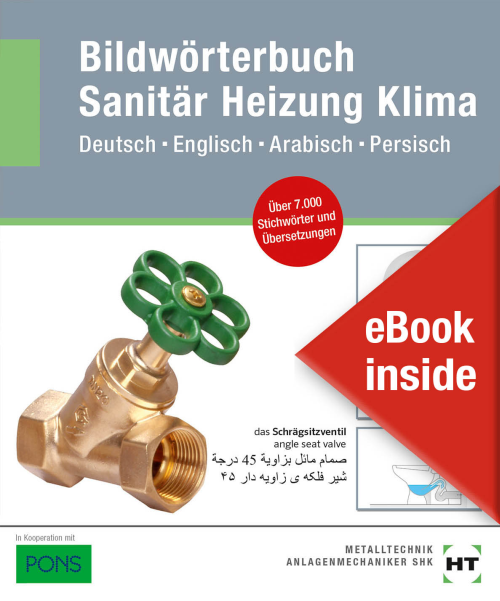 Bildwörterbuch Sanitär, Heizung, Klima / Deutsch-Englisch-Arabisch-Persisch eBook inside (Buch und eBook)