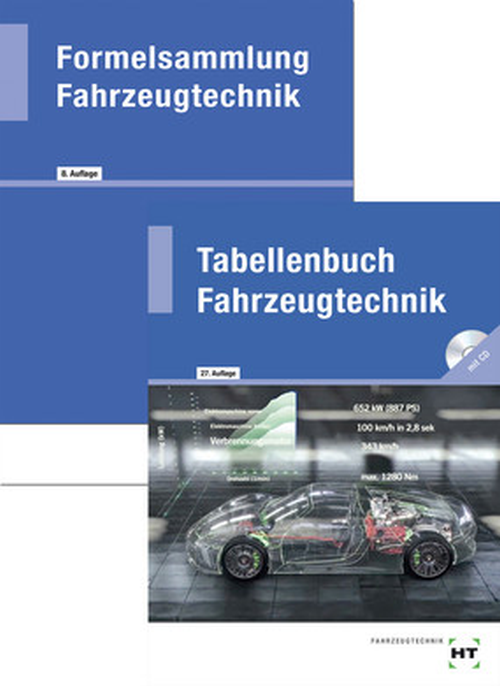 Tabellenbuch Fahrzeugtechnik und Formelsammlung Fahrzeugtechnik / Paket